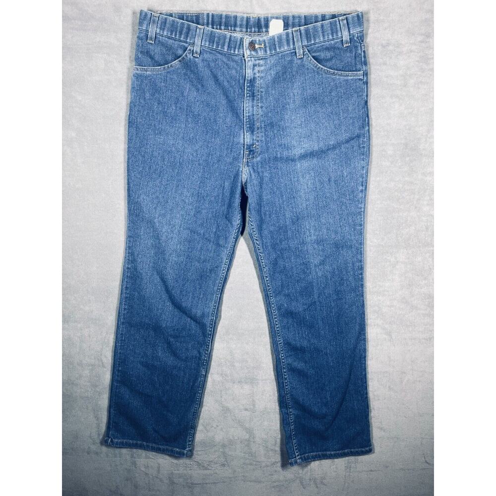 Vintage Levi's Ankle Jeans Mens 42 X 32 Denim Medium Wash High Rise Straight Leg